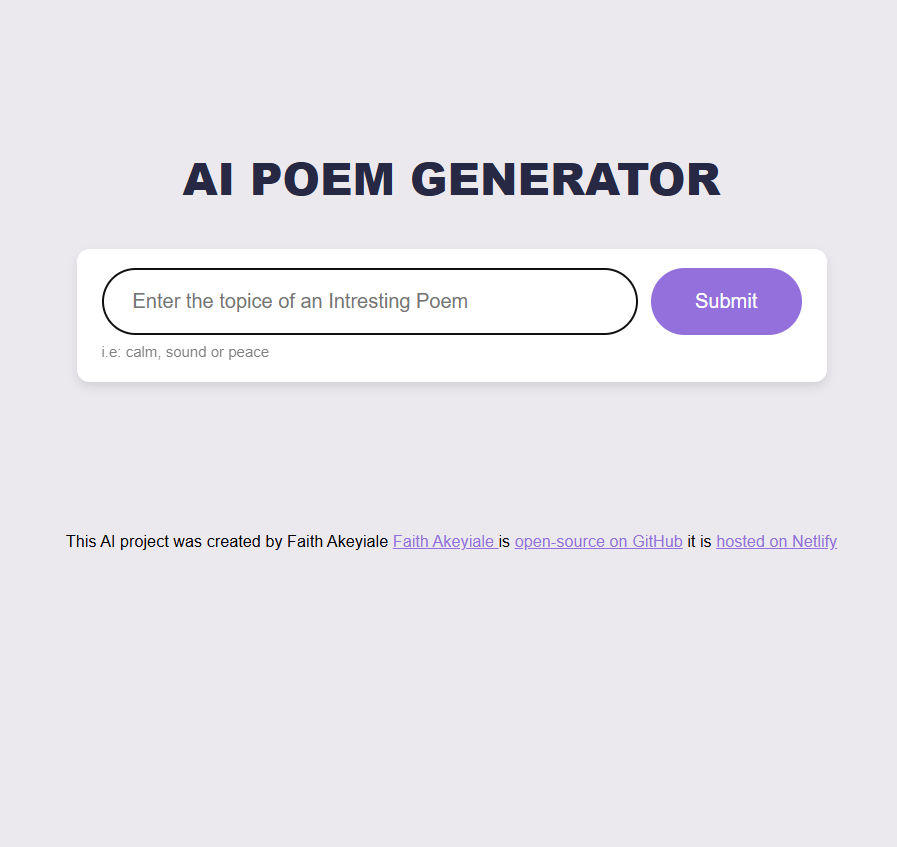 Poem Generator